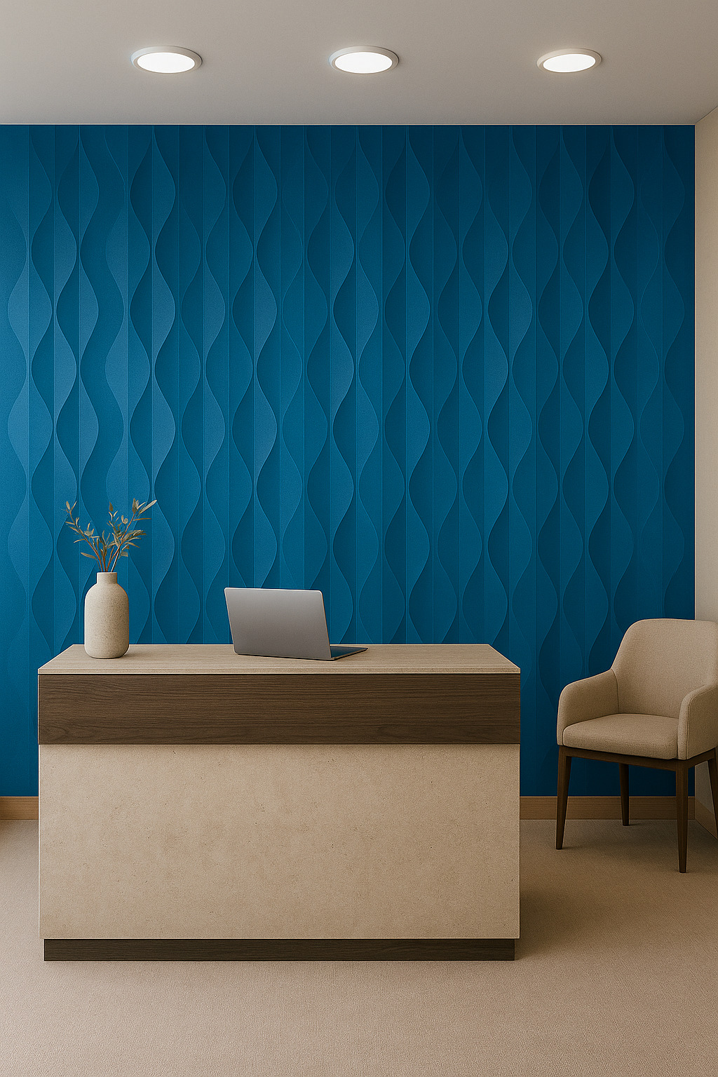 Placa aplicada em ambiente